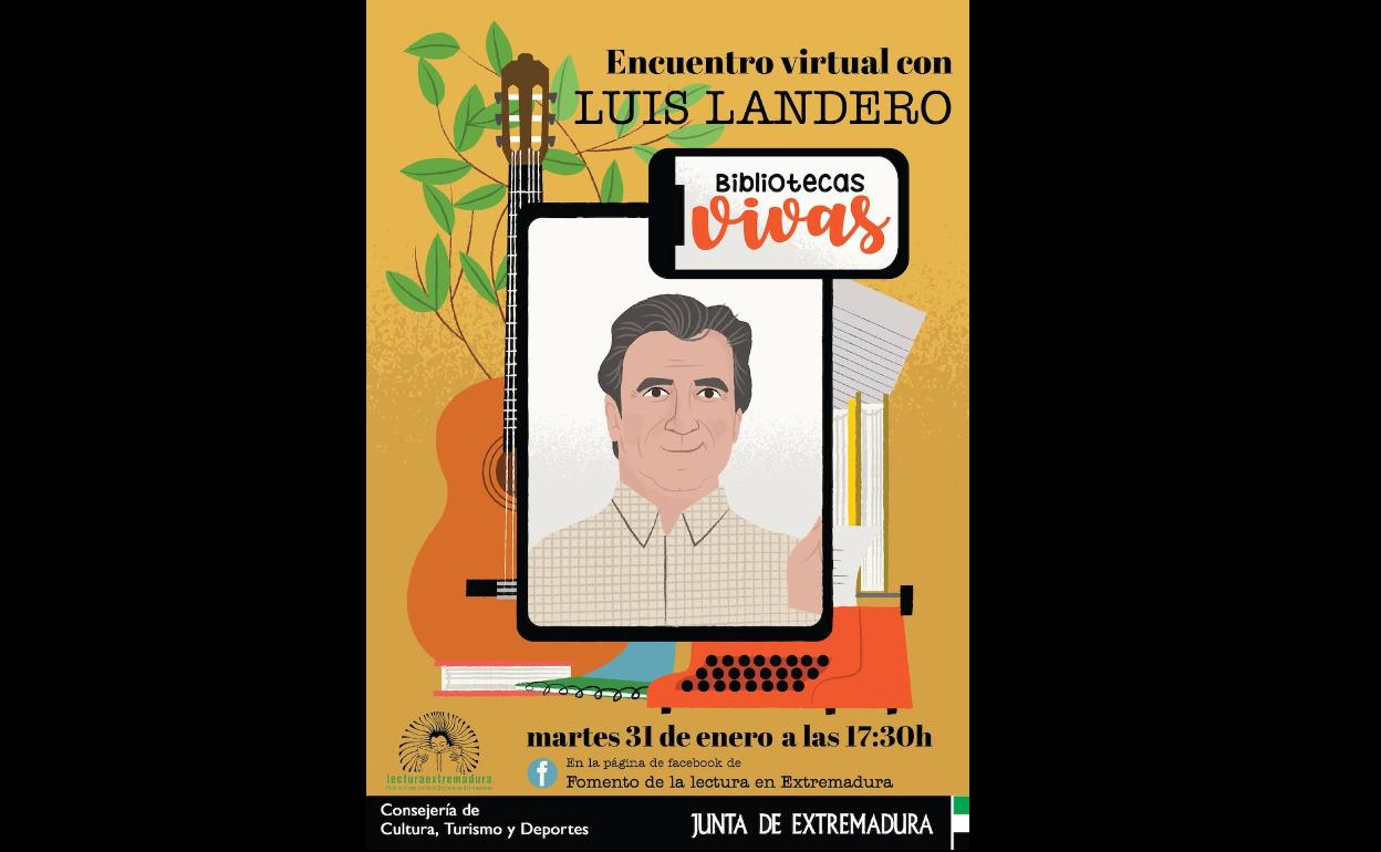 La biblioteca de Calamonte participa en un Encuentro Virtual con Luis Landero