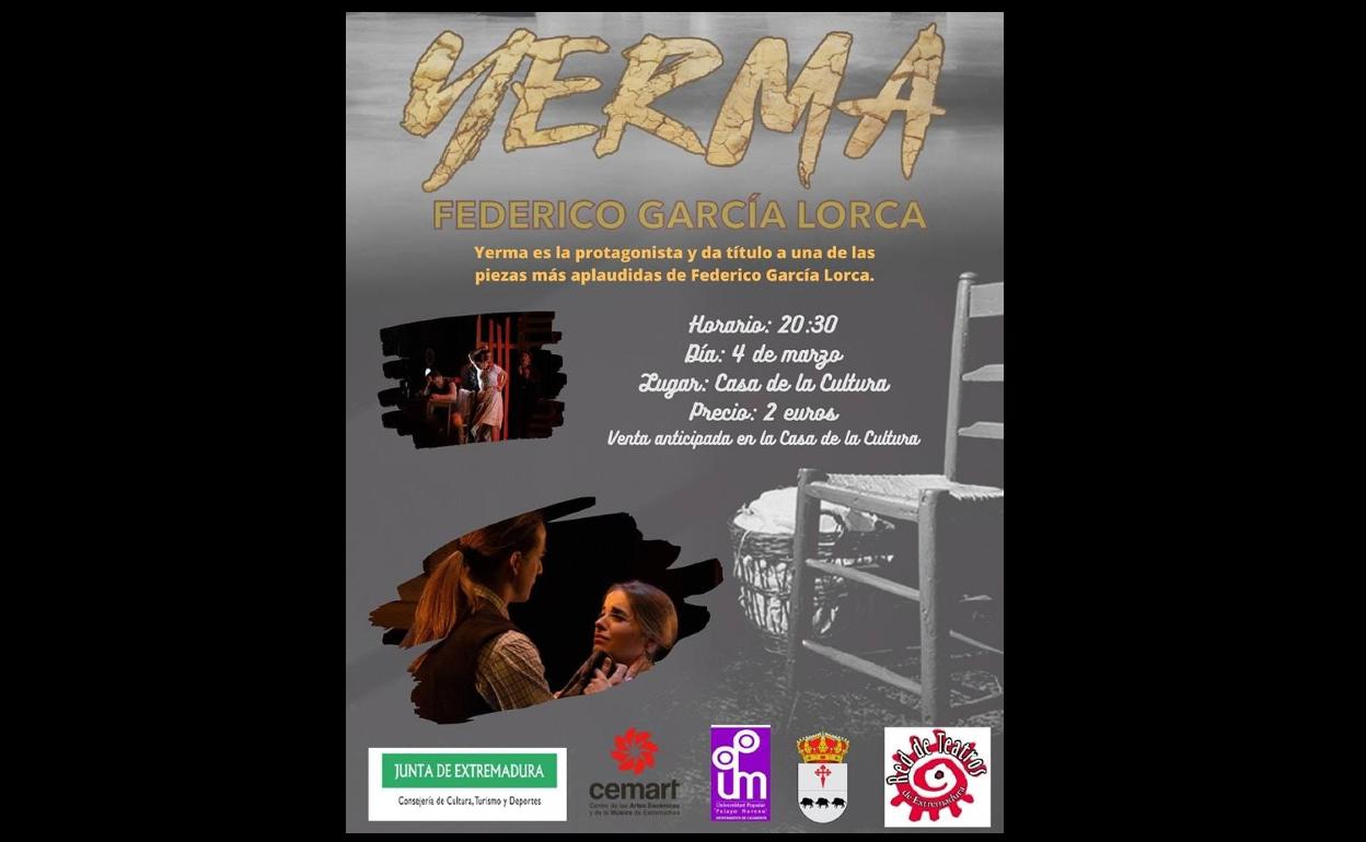 La Casa de Cultura acoge la representación de Yerma, de Federico García Lorca