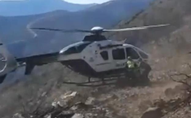 Rescatado un trabajador herido en Ladrillar tras cortarse en el codo con una motosierra