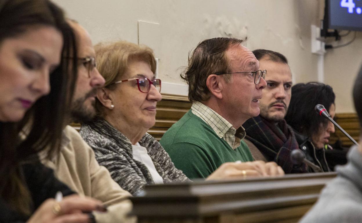 El concejal de Servicios Municipales, Luis Miguel Pérez Escanilla, durante el pleno celebrado este martes. 