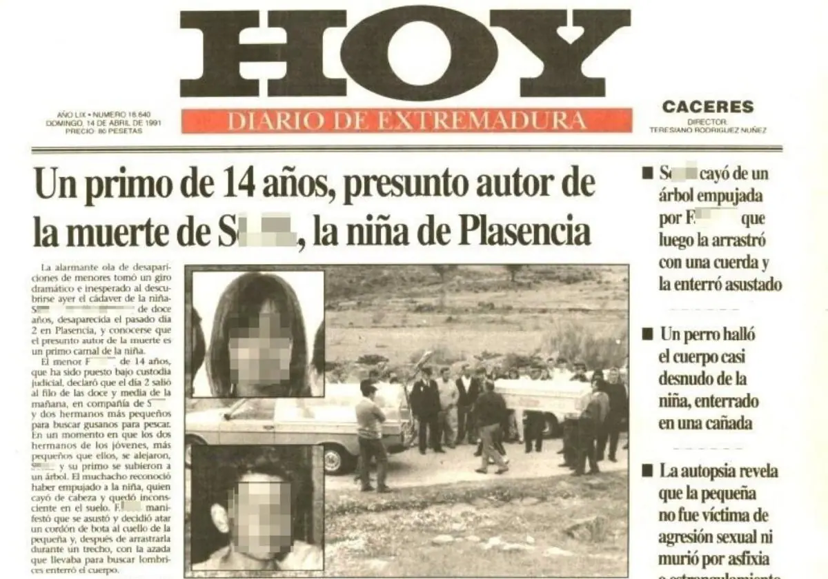 Las tres niñas asesinadas en 1991, una de ellas en Plasencia | Hoy