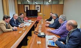 José Luis Quintana en la reunión con los alcaldes