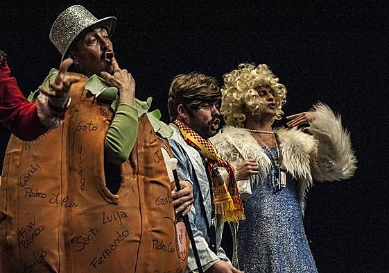 Última actuación de La Mascarada en el Concurso de Murgas del Carnaval de Badajoz, en 2020.