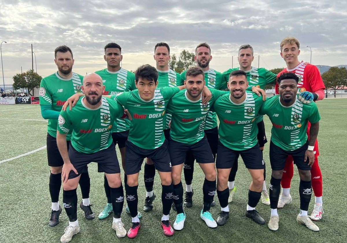 Once del Racing Valverdeño en el duelo ante el Calamonte la pasada jornada.