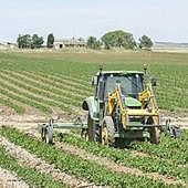 Imagen de archivo de un agricultor arando el campo durante la pasada campaña.
