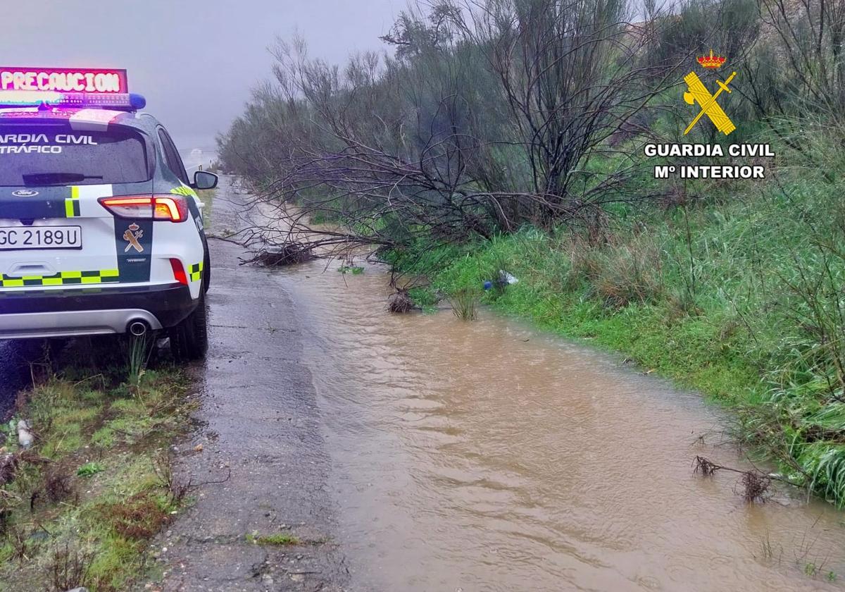 Estas son las carreteras extremeñas afectadas por el temporal