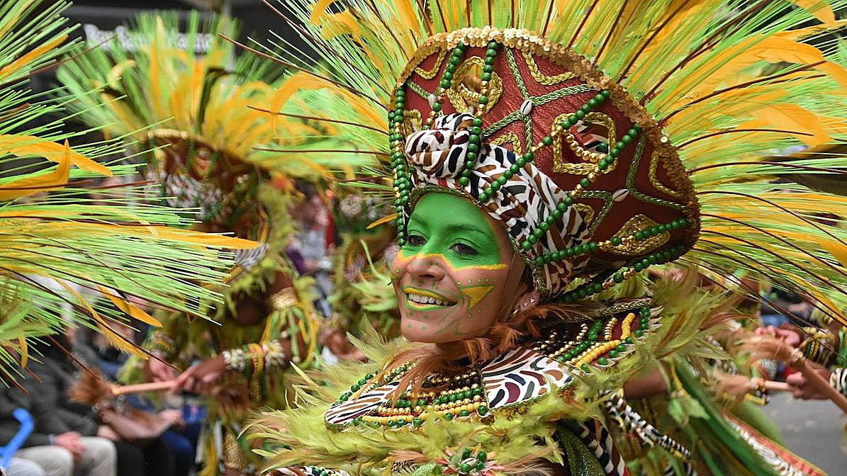 Su traje afrocaribeño en 2023.