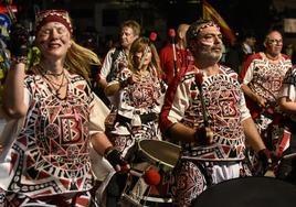 El grupo de percusión el año pasado.