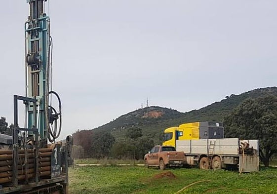 Perforaciones de agua en la zona de la planta de hidróxido de litio, en una imagen facilitada por la empresa a la Bolsa.