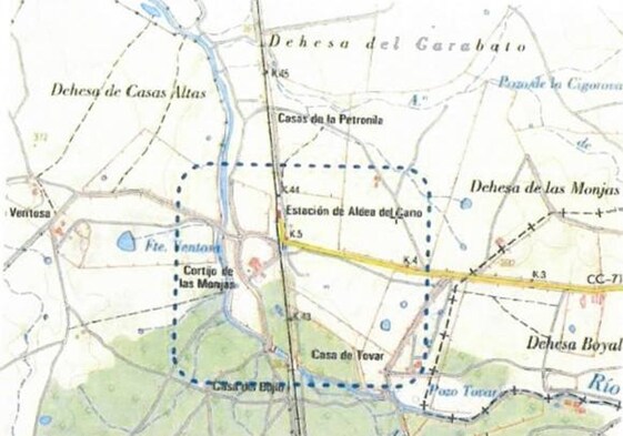 Mapa del Instituto Geográfico Nacional incluido en la memoria del expediente.