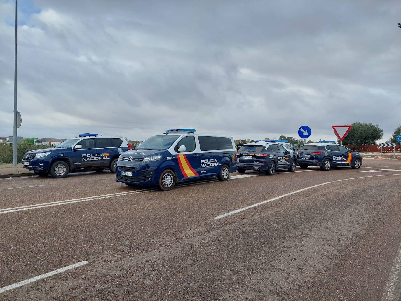 Despliegue policial en Almendralejo