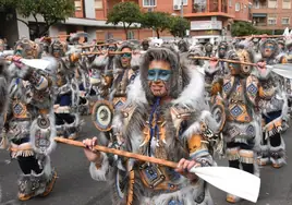 La comparsaa Vaivén en el desfile del Carnaval de Badajoz que les dio la victoria.