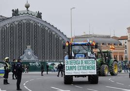 La protesta de los agricultores extremeños llega a Madrid