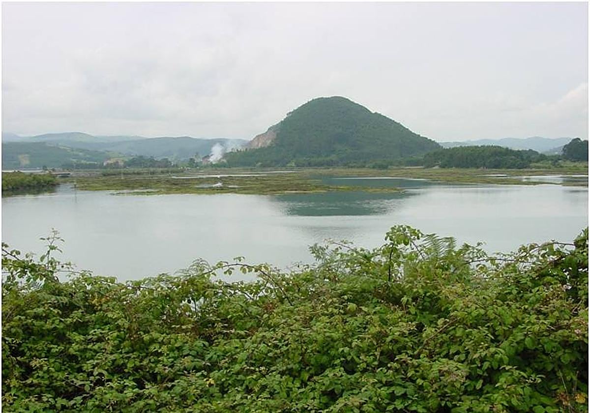 Marismas de Santoña. Al fondo Montehano.