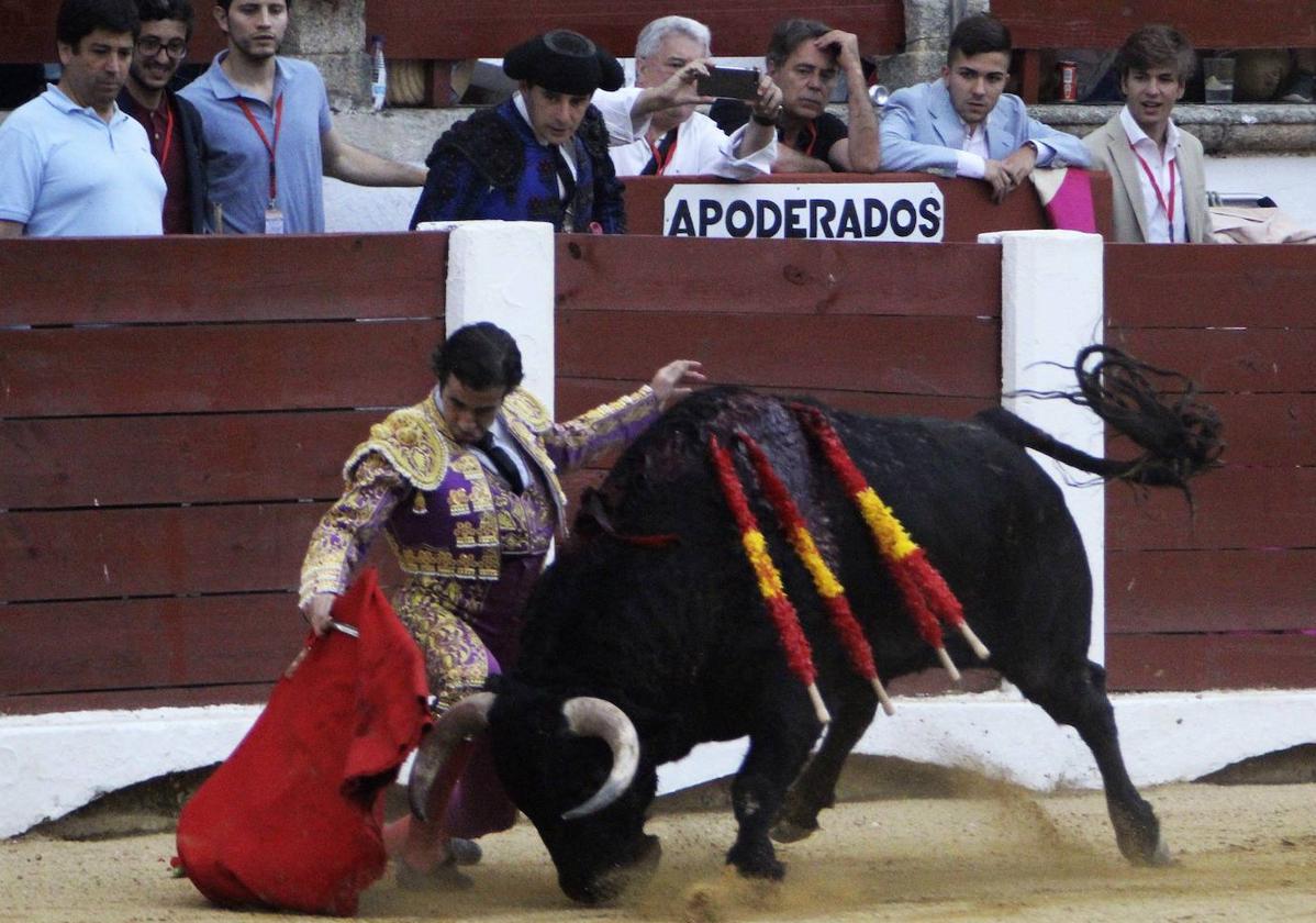 Juan Mora en el último festejo celebrado hasta la fecha en la plaza de Cáceres