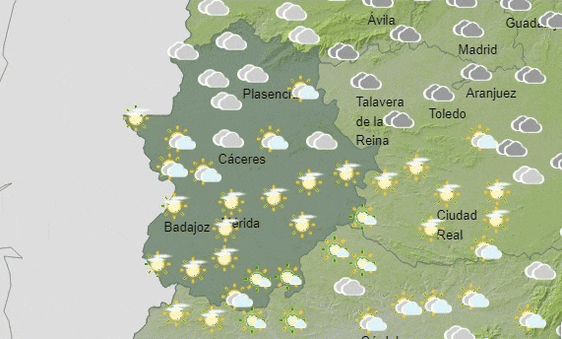 Estado del cielo durante la semana, según la Agencia Estatal de Meteorología .