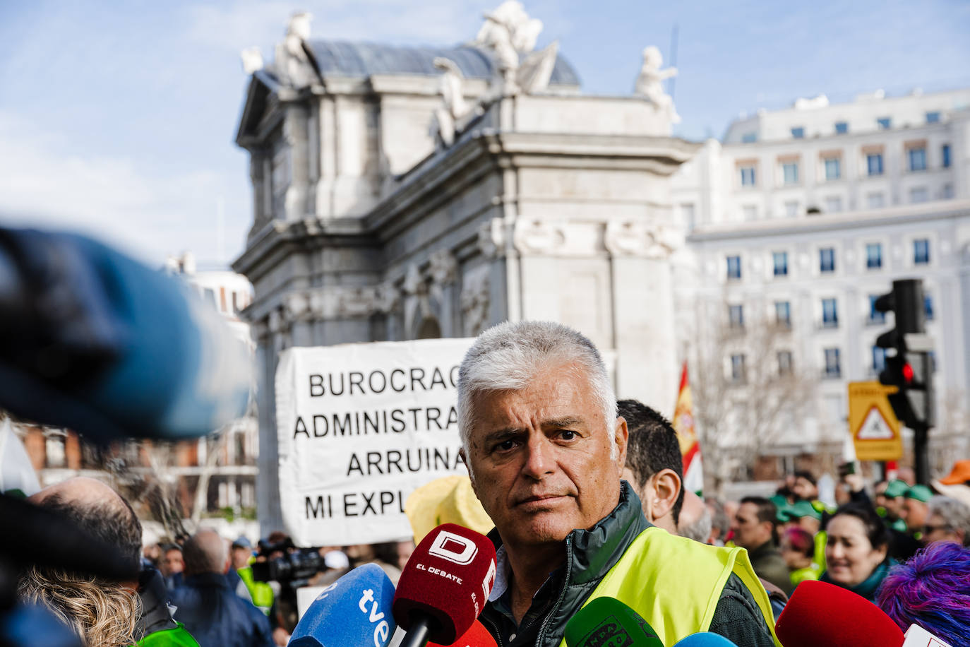 Los agricultores extremeños llevan su protesta al centro de Madrid