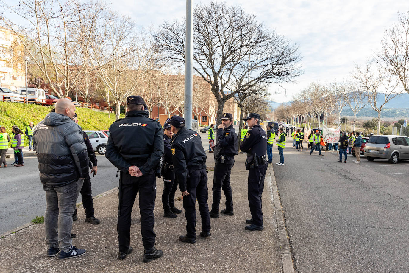 Agentes de la Policía Nacional en Plasencia.