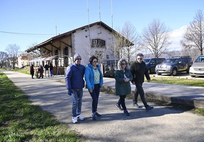 La vía verde de la Plata a la altura de la estación de Hervás.