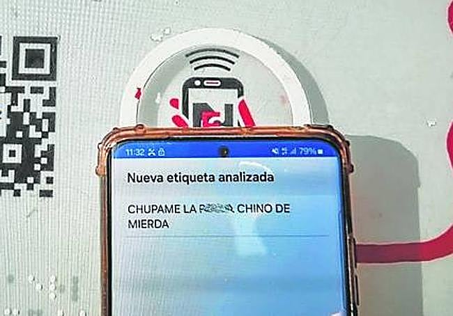 Uno de los mensajes que sale en el móvil al recabar información.