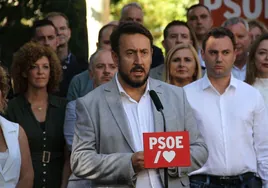 Rafael Lemus, en un acto del PSOE, partido del que es secretario provincial del PSOE en Badajoz.