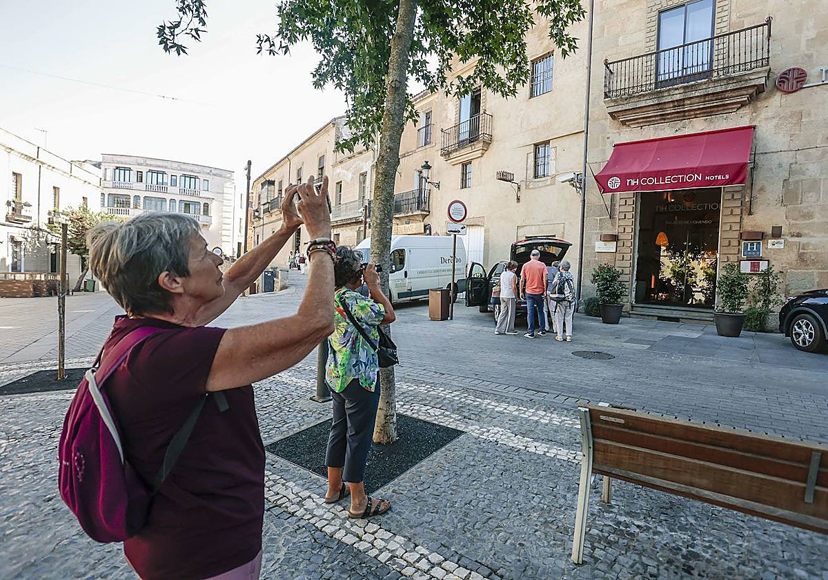 Turistas en Cáceres en el puente del pasado 12 de octubre.