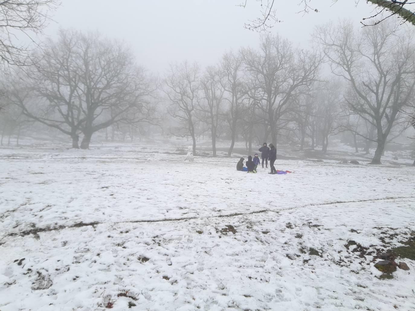 Fotos | Los extremeños aprovechan el domingo para disfrutar de la nieve