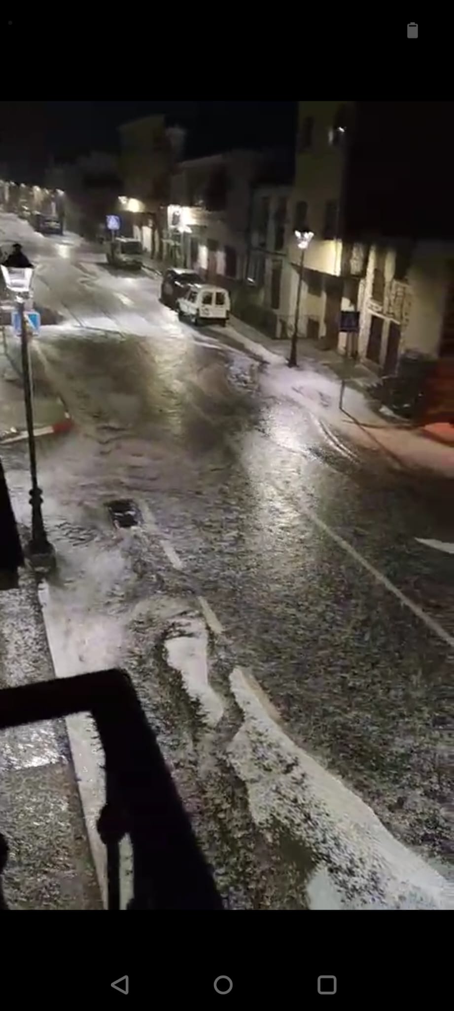 La tormenta de agua y granizo provocó inundaciones en Jerte