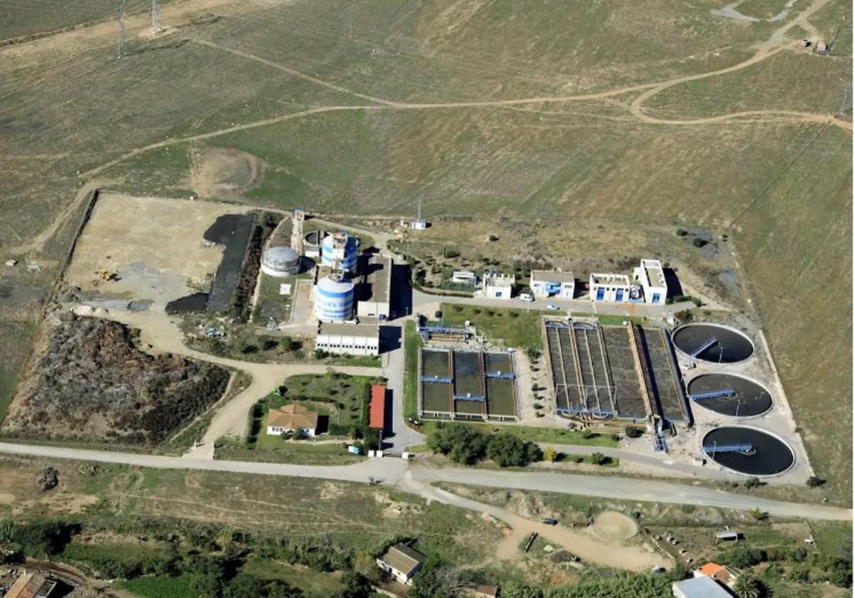 Vista general de la EDAR del Marco, que se ampliará con el nuevo proyecto de saneamiento de Cáceres.