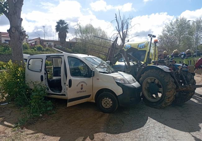 Así han quedado los vehículos tras el incidente.