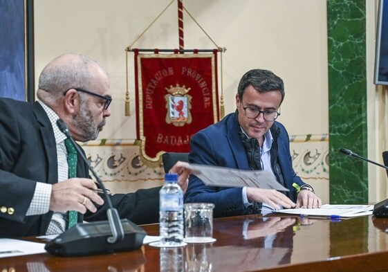 El presidente de la Diputación, Miguel Ángel Gallardo, en el pleno de este martes.