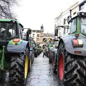 Tractorada en el centro de Plasencia.