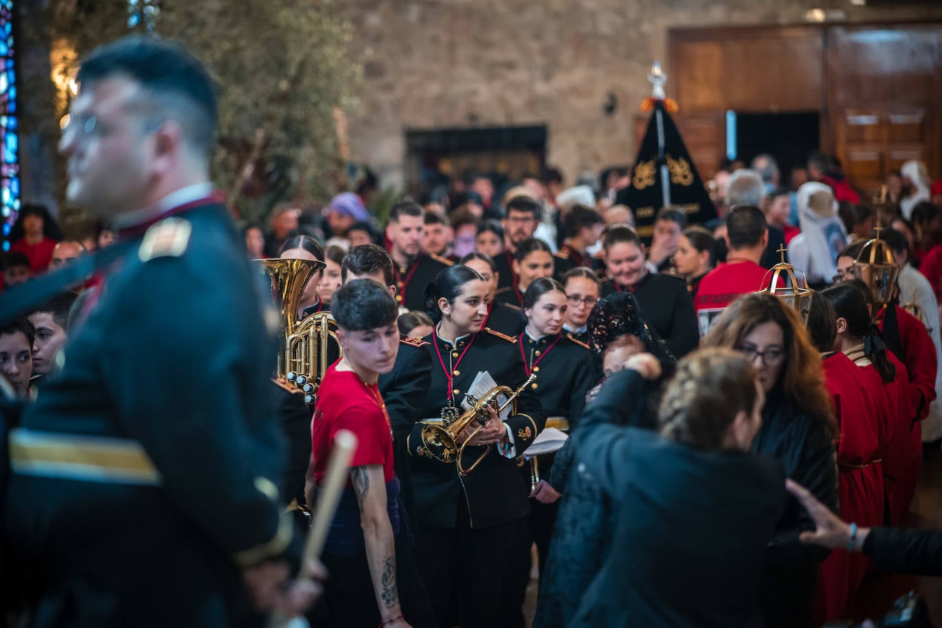 Cofradía de la Paz, en su procesión por Mérida. 