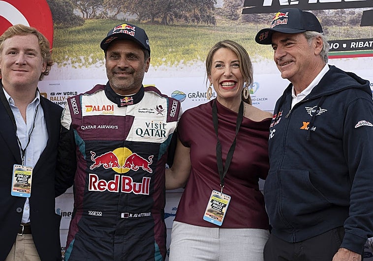 Ignacio Gragera, Nasser Al-Attiyah, María Guardiola y Carlos Sainz.