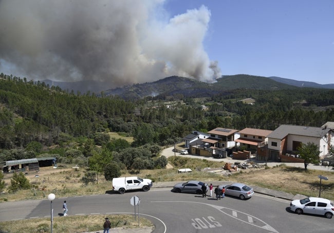 Incendio en Las Hurdes, el pasado mayo.