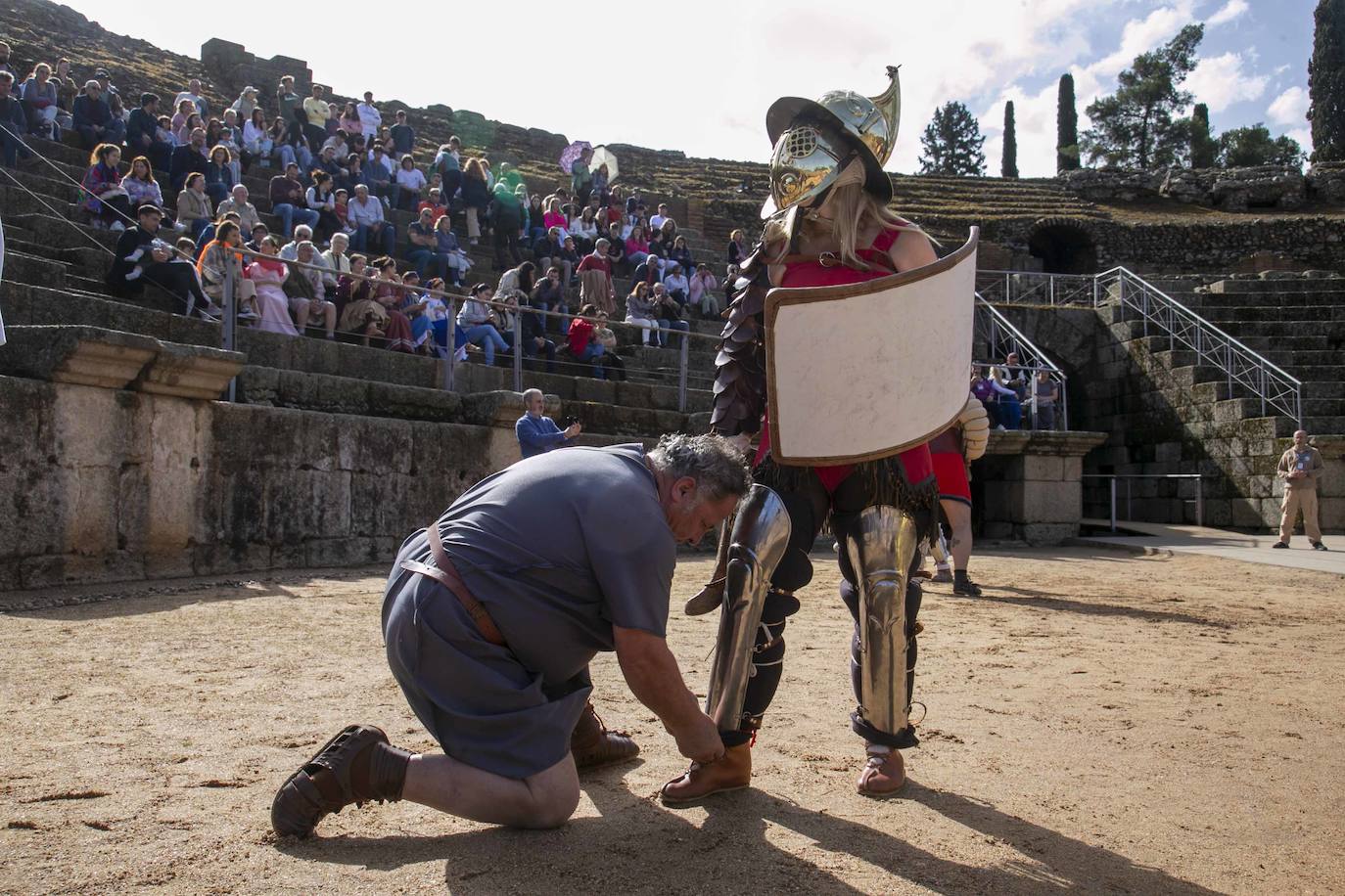 Entrenamiento de Gladiadores previo a la próxima edición de Emerita Lvdica