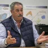 Isidro Hurtado, en la sede de la comunidad de regantes de Tierra de Barros, en Almendralejo, el martes pasado.