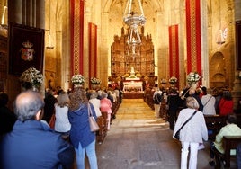 La concatedral de Santa María, este jueves durante el novenario.