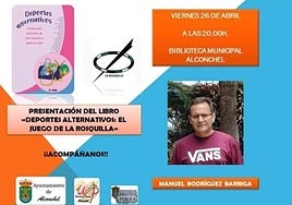 Cartel de la preesntación de libro de Manuel Rodríguez.
