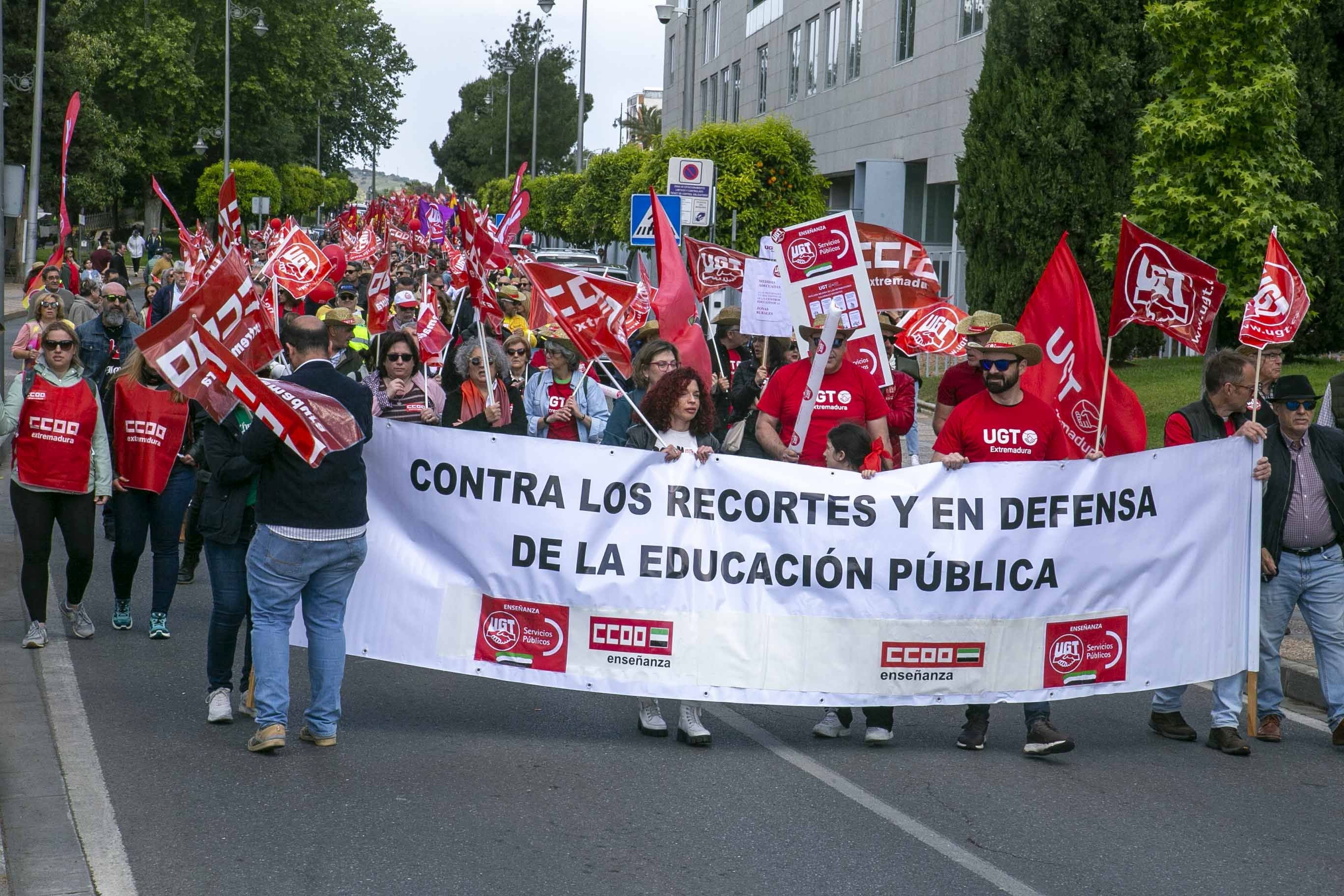 Imágenes de la manifestación del 1 de mayo en Mérida