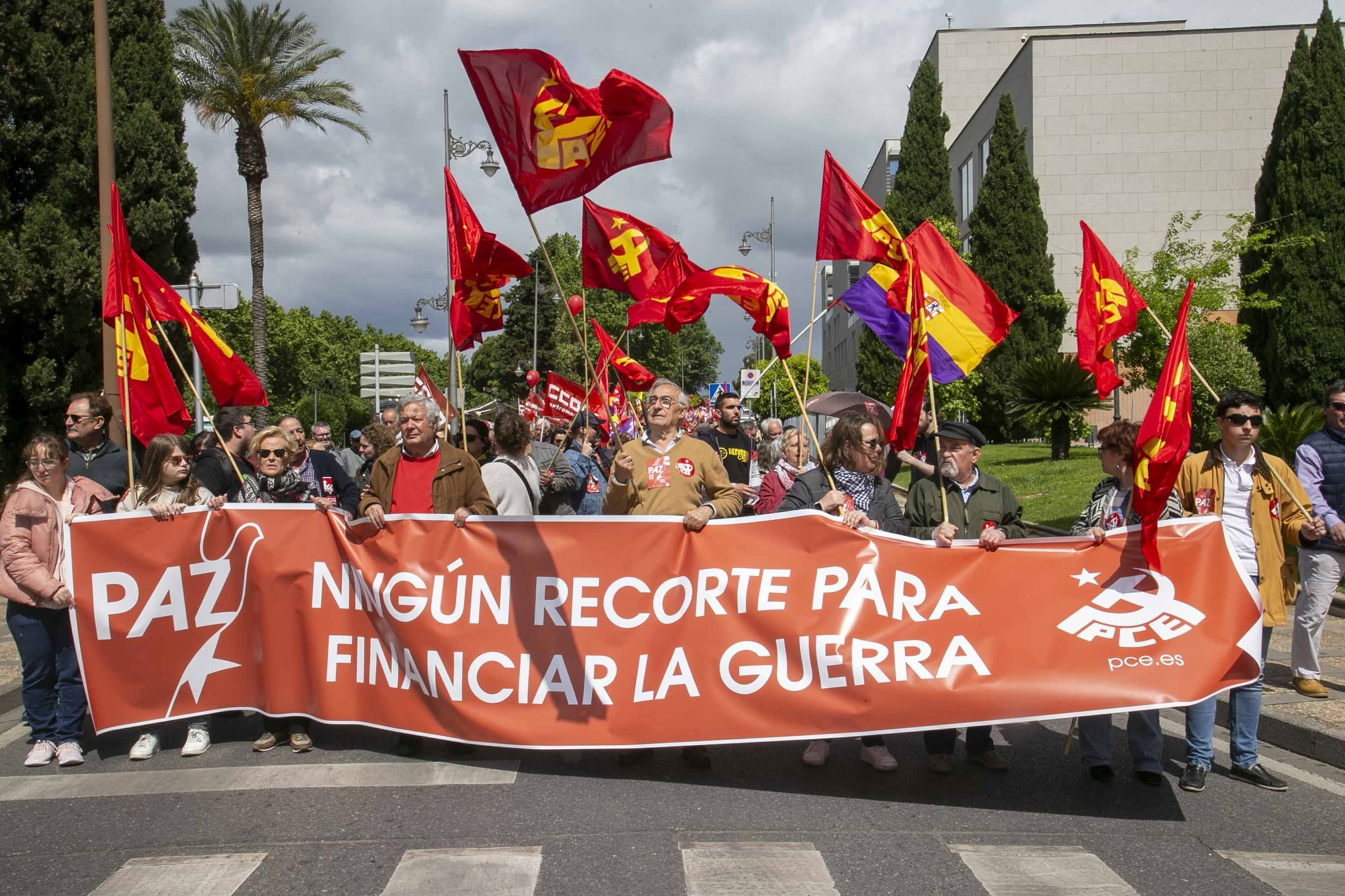 Imágenes de la manifestación del 1 de mayo en Mérida