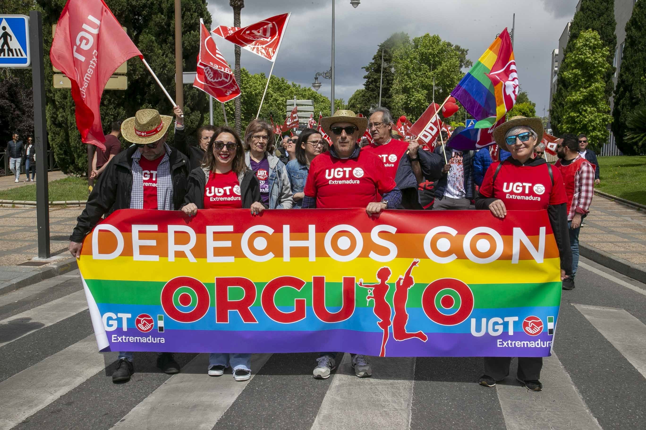 Fotos de la concentración en Mérida por el Primero Mayo