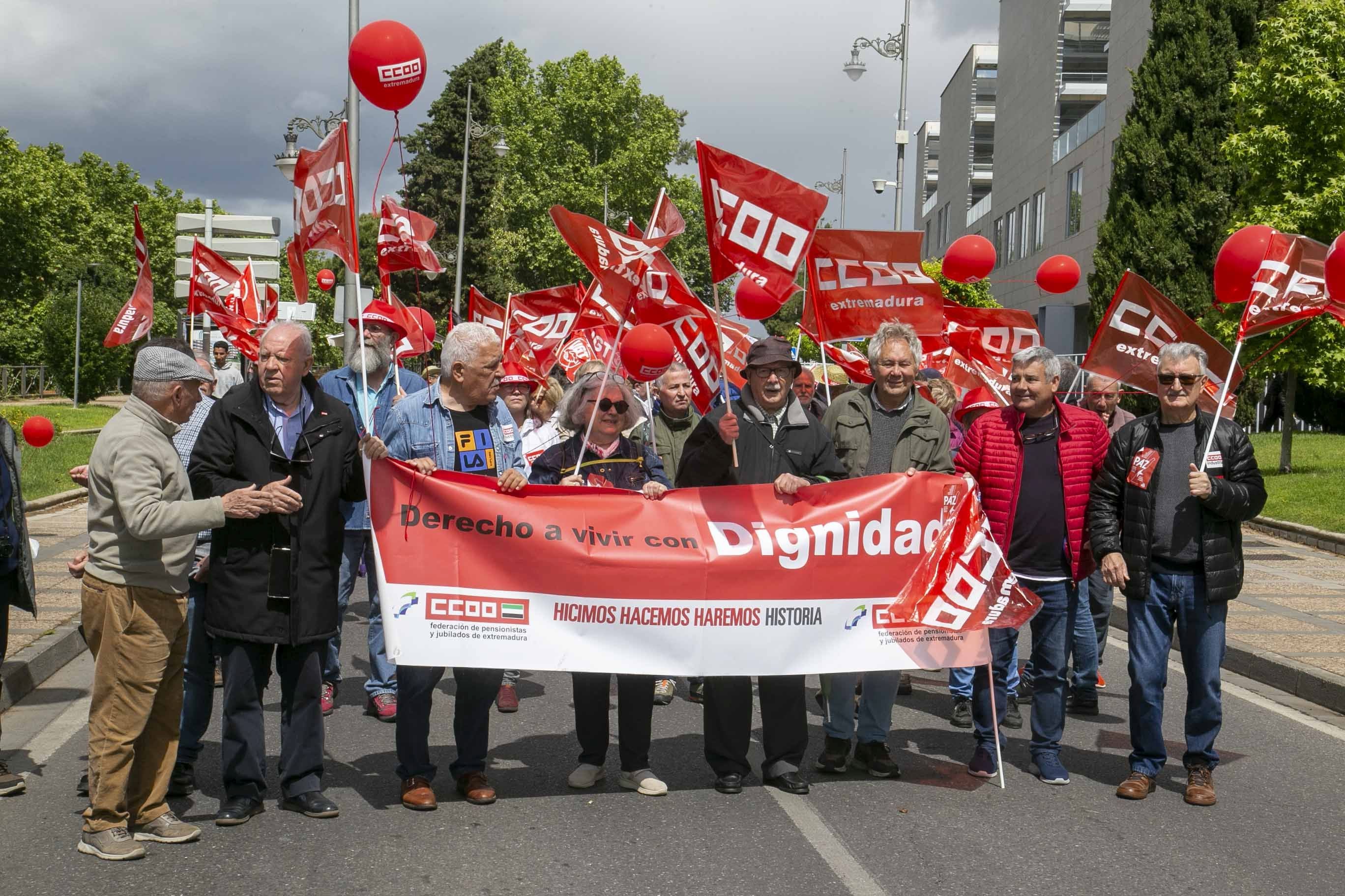 Fotos de la concentración en Mérida por el Primero Mayo