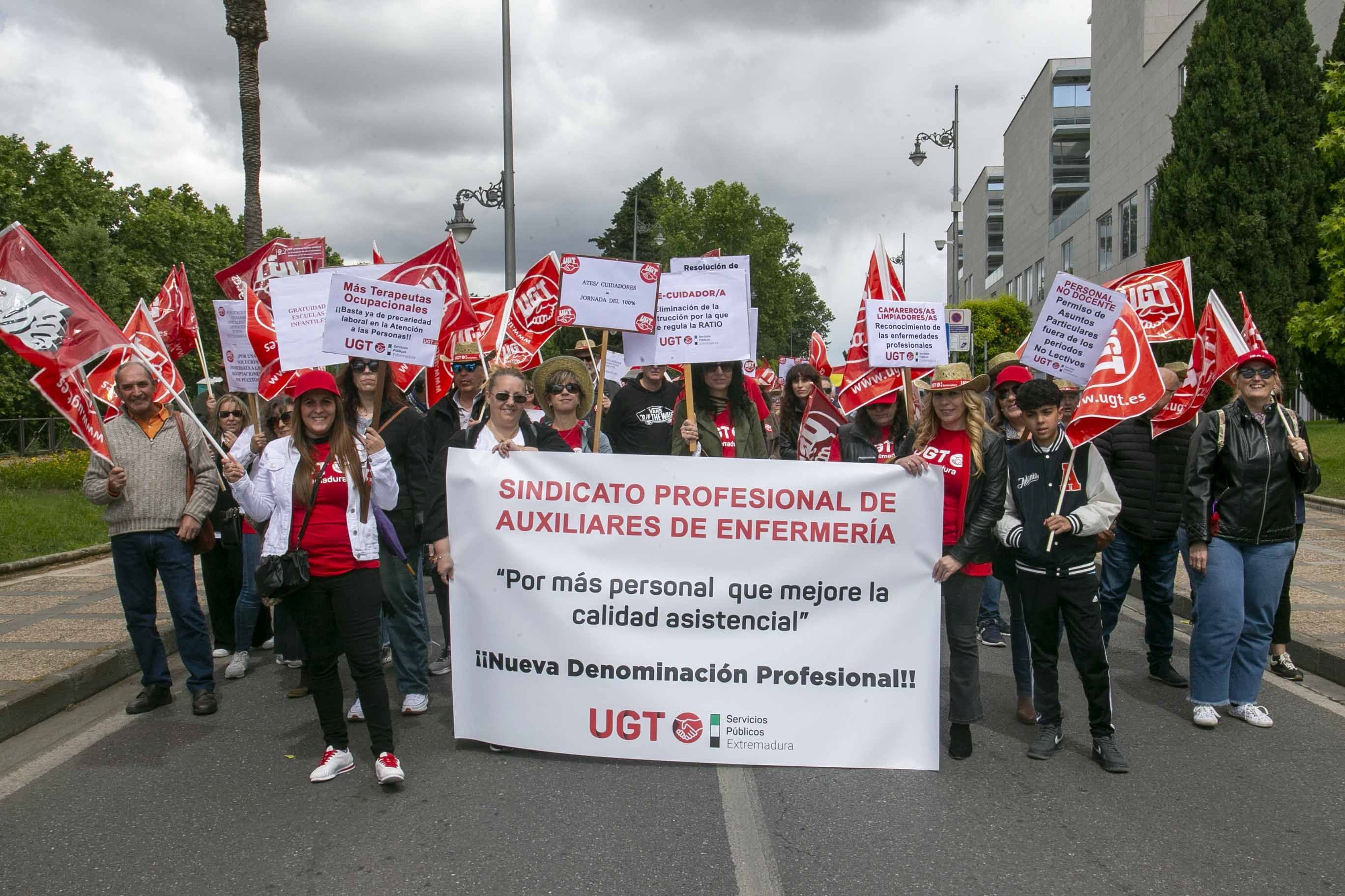 Fotos de la concentración en Mérida por el Primero Mayo