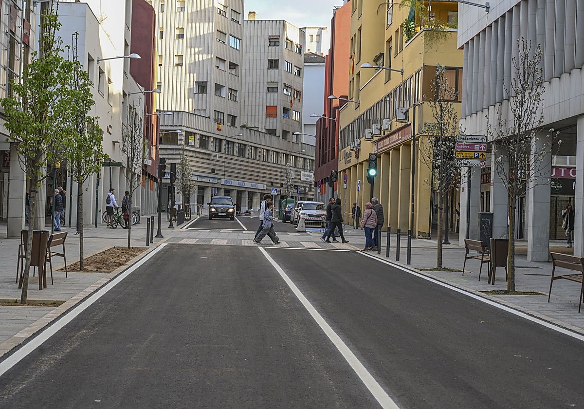 Calles y aceras de Badajoz