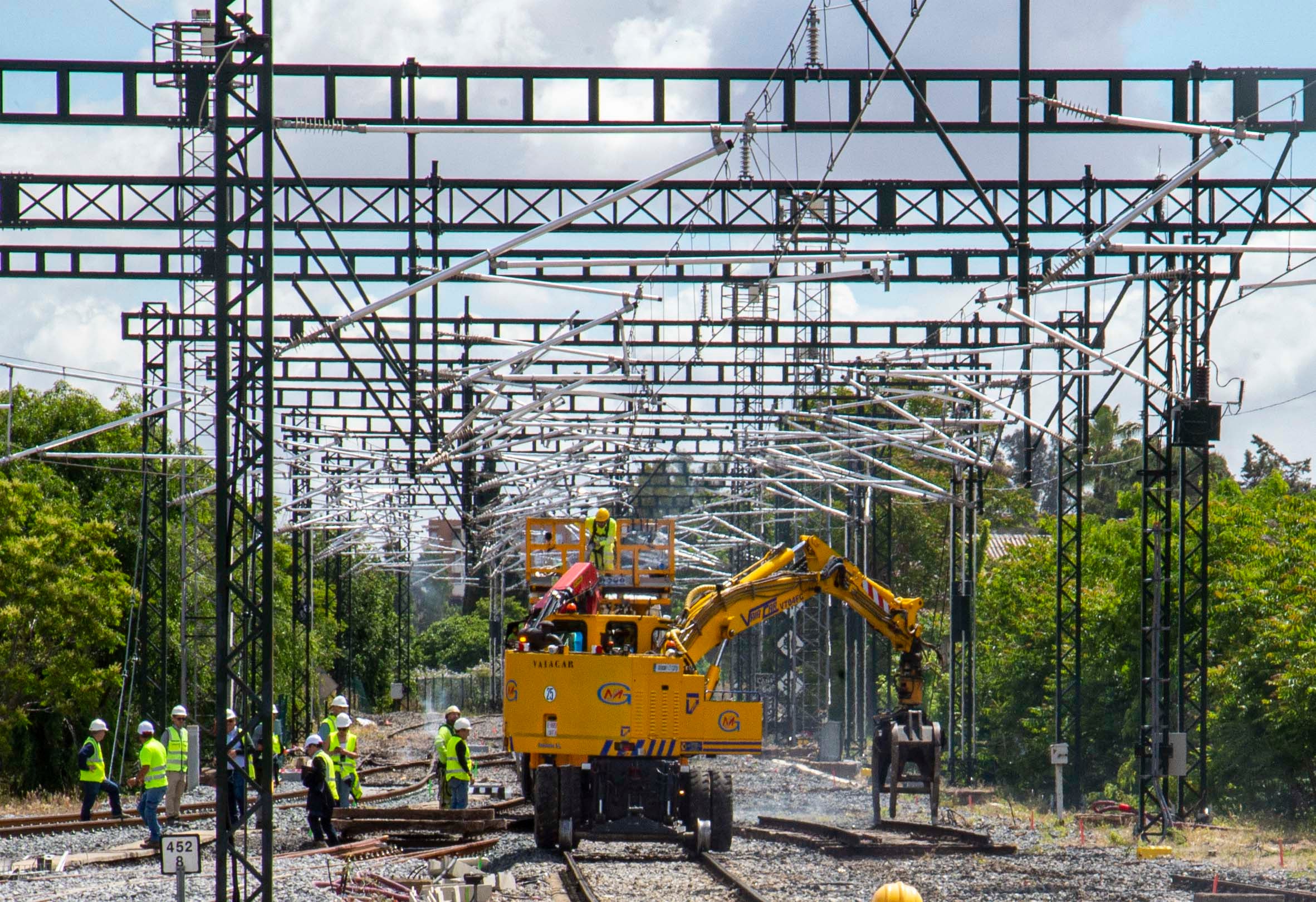 Obras del tren en Mérida