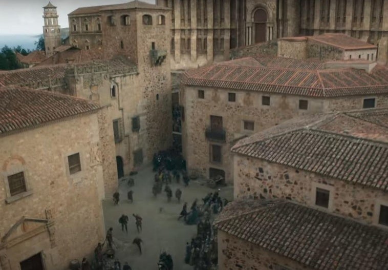 Plaza de Santa María, en el vídeo promocional de La Casa del Dragón.