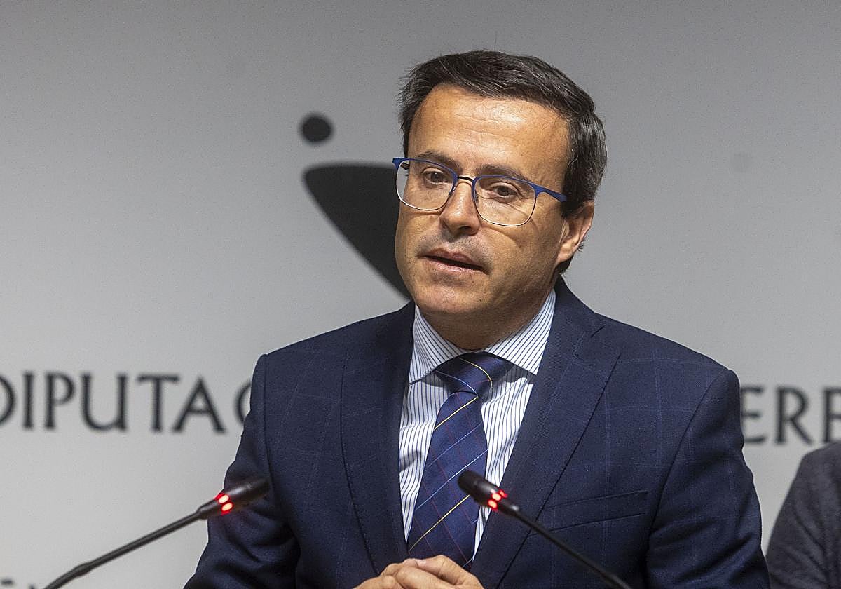 El presidente de la Diputación de Badajoz, Miguel Ángel Gallardo.