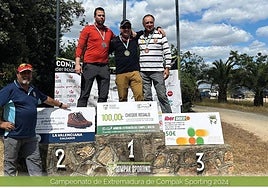 Podium del campeonato de Extremadura de Compak Sporting 2024