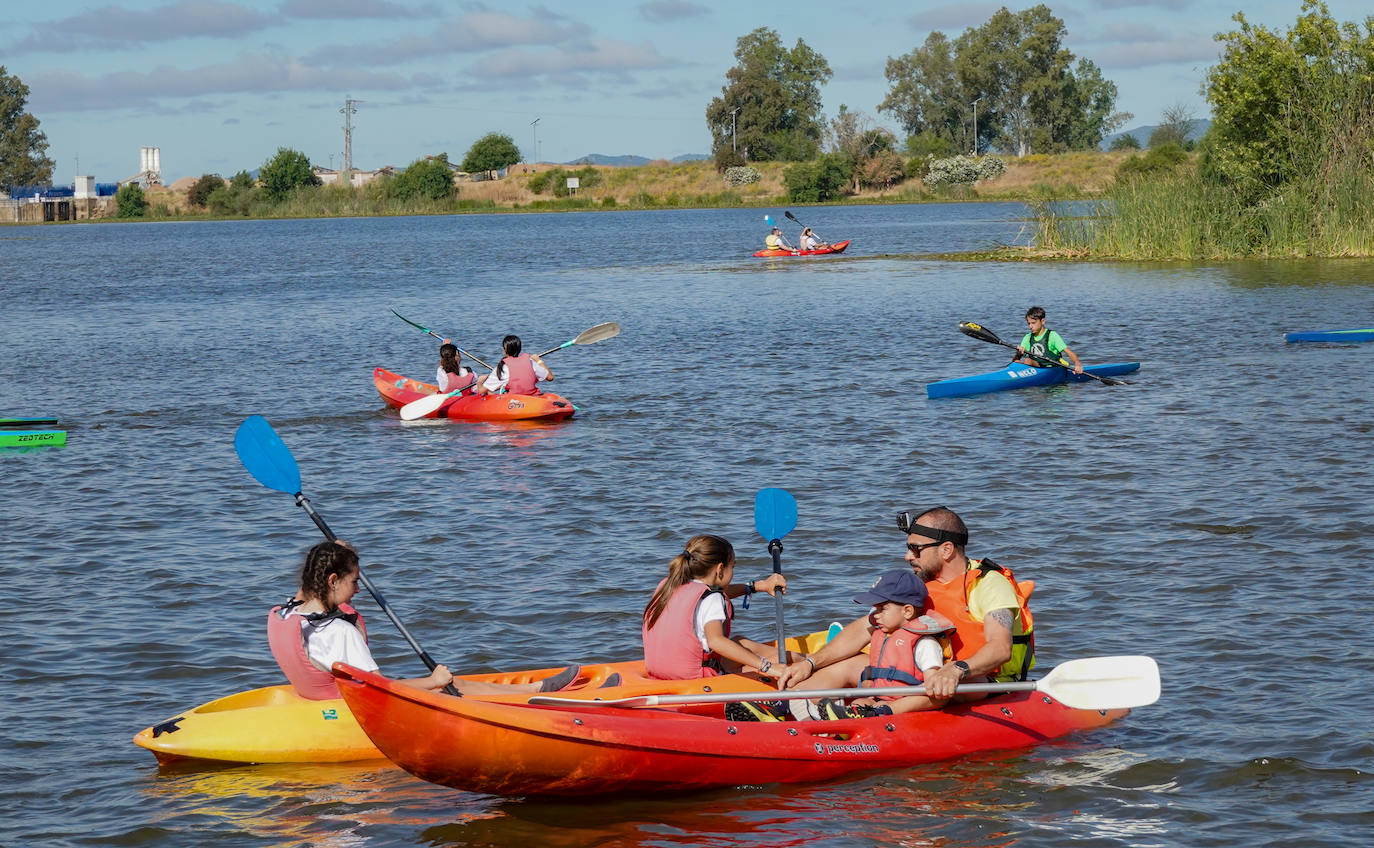 Imágenes de la jornada de puertas abiertas en el club de piragüismo de Badajoz